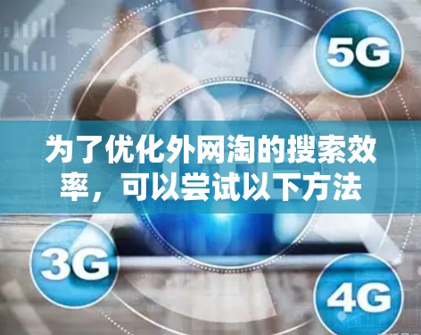 为了优化外网淘的搜索效率,可以尝试以下方法