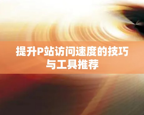 提升P站访问速度的技巧与工具推荐