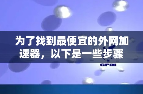为了找到最便宜的外网加速器，以下是一些步骤性的建议