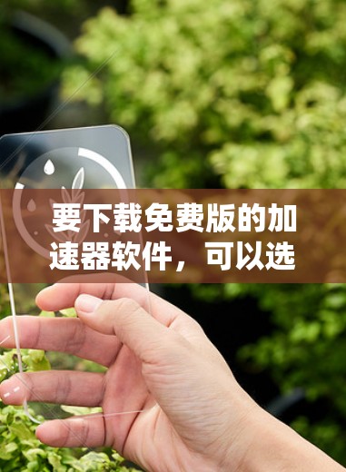 要下载免费版的加速器软件,可以选择以下工具