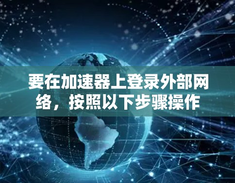要在加速器上登录外部网络，按照以下步骤操作