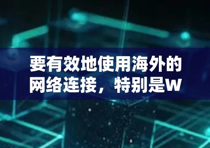 要有效地使用海外的网络连接,特别是Wi-Fi和移动数据,可以按照以下步骤进行