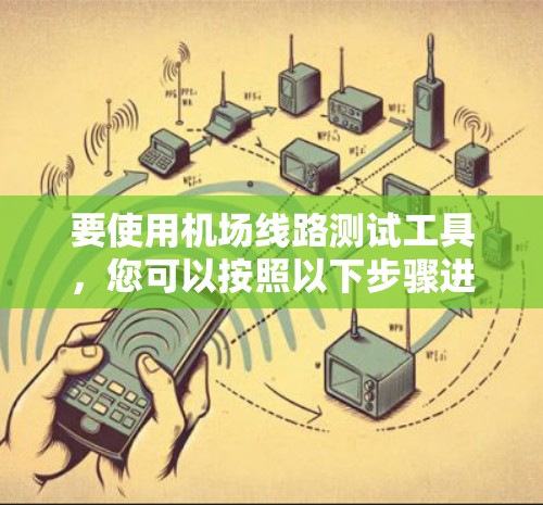 要使用机场线路测试工具，您可以按照以下步骤进行